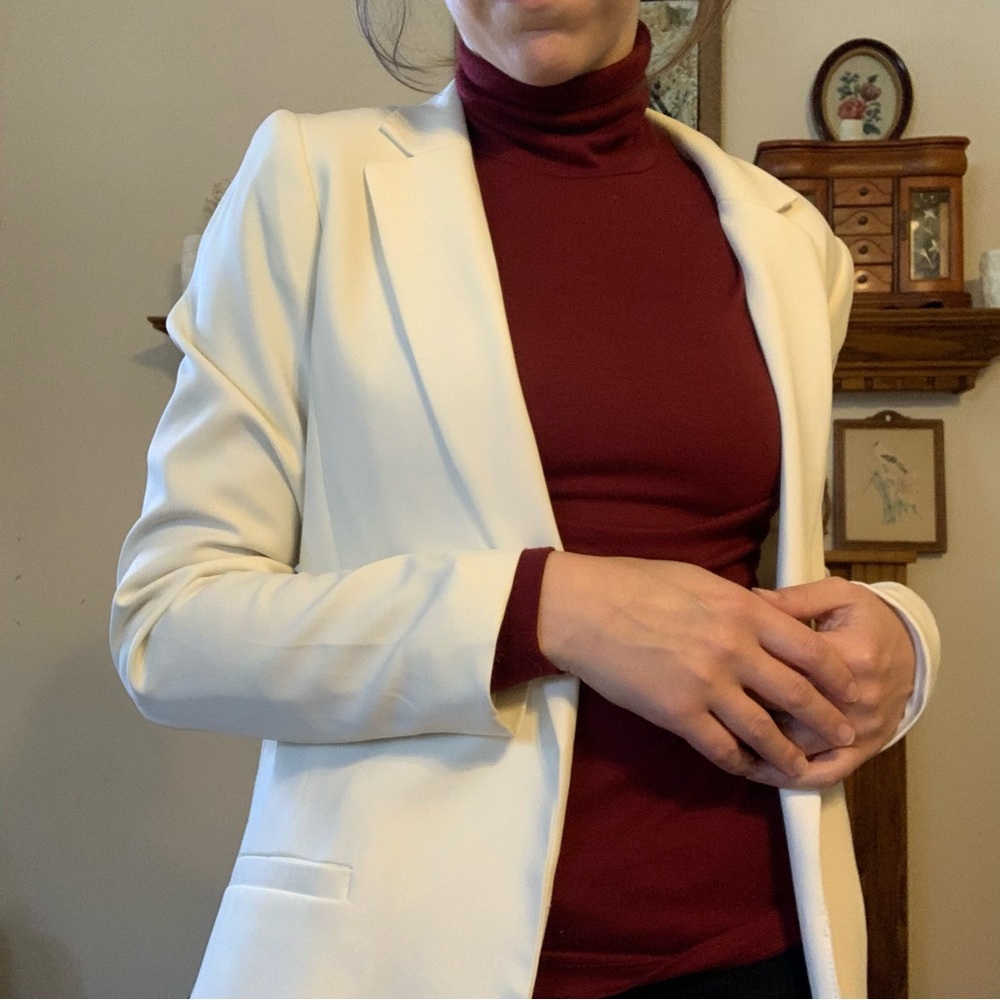 H&M white blazer